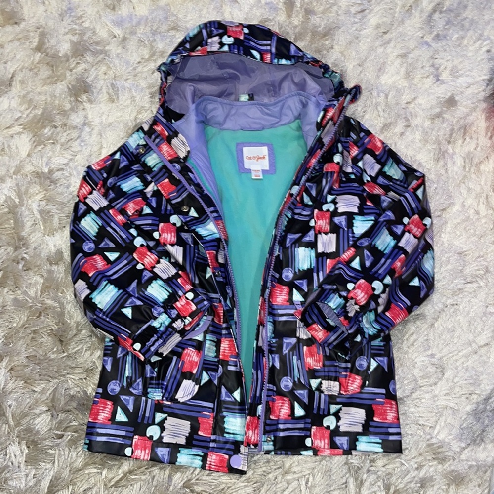 COPY - Gently used Cat & Jacket rain jacket - size S (6/6X)